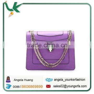 Retro Satchels Perfectly Purple Traditional Leather Satchel Mini Bag With chain bag wholesale cheap dicount price