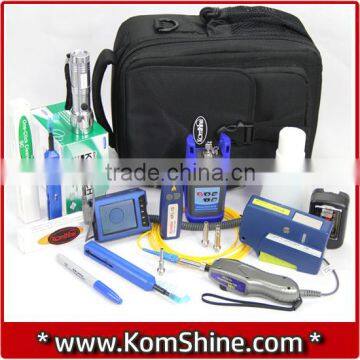 KomShine FCI-11K Optical Fiber Connector Cleaning+Loss Testing+Inspection+Fault Locating Tool Kit incl. Optical Power Meter+VFL