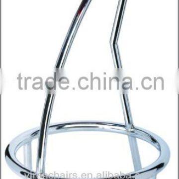 round bar stool - leather seat chrome legs