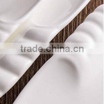 Ceramic Glaze Oem Dinner Square White Steak Plate for Restaurant Hotel Home photo-4