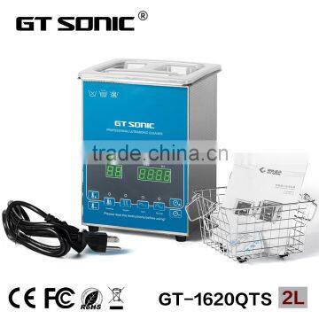 2L heated ultrasonic cleaner degas used for laboratory GT-1620QTS