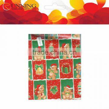 different type printed gift wrapping paper for christmas day