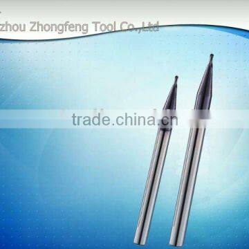 Tungsten Carbide mirco diameter ball nose end milling cutter