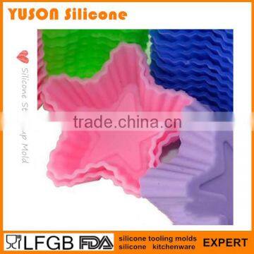 China Mini Start Shaped Silicone Jelly Muffin Tart Pan Set of 12 photo-6