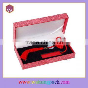 Ethnic Red Fabric Gift Box Package /Crafts Storage Gift Case For Lucky Knot