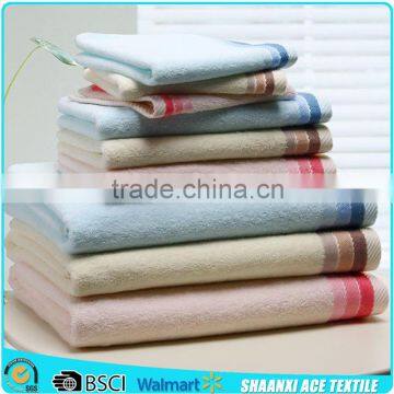 100% cotton thick and soft cotton terry customized plush bath towel set