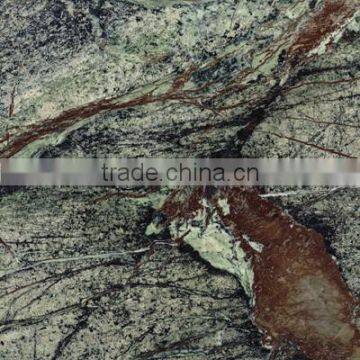 Own Factory Polished Surface Finished Good Quality Cheap Rainforest Green Marble