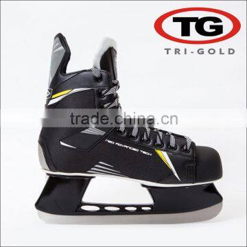 2015 new design ice skate for adult PU hockey skates shoes Stainless steel blade