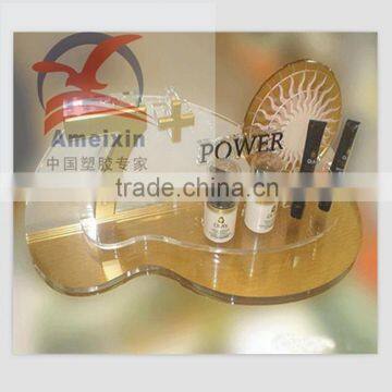 Produce Acrylic cosmetic display, clear acrylic display rack