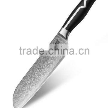 Damascus 7 inch Santou knife with 18/0 bolster ABS handle