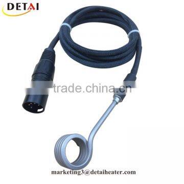 120V 100 Watt 16mm 5 Pin XLR Male Plug Coil Heater with K Type Thermocouple for E Nail Systems