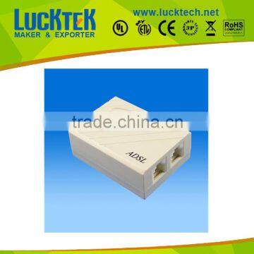 Telephone ADSL modem splitter with dual RJ11 port