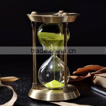 Decorative 15/30 Minutes Colorful Metal Sand Timer Hourglass Creative Art Craft Hour Glass                        
                                                Quality Choice