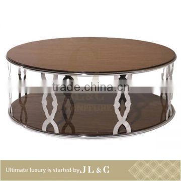 Luxury Living Room New Design Coffee Table With Stainless Steel Stand JT15-03 From JLC Luxury Home Furniture (China Supplier)