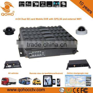 GPS 3g Wifi 4ch MDVR/ Vehicle Mobile Dvr With Free CMS Software With Certificate photo-5
