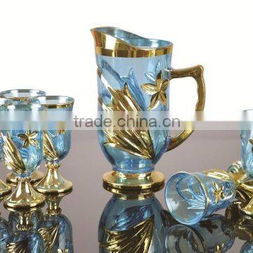 golden plating glassware set