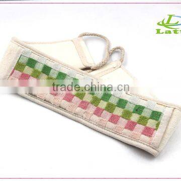 Back scrubber bath strap, sisal bath belt