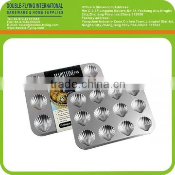 12 Cavity Non-Stick Carbon Steel Madeleine Pan, Madeleine Biscuit, Scallop Shell Shaped Madeleine Pan