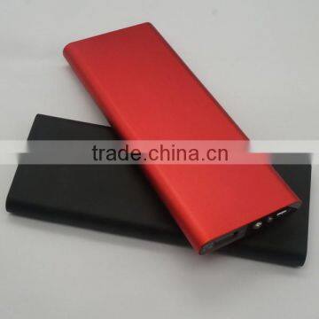 Super slim aluminum case charge power bank 9000mAh for iPad, iPhone and smartphone CE FCC