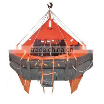 Davit-launched inflatable life raft type D for 15 persons