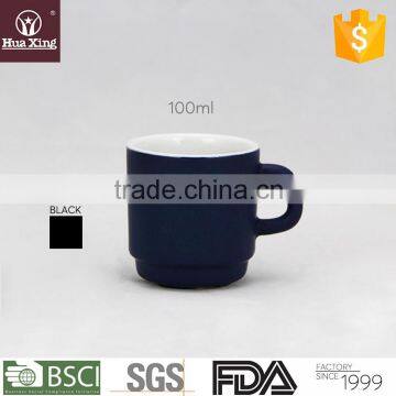 H0885 dark blue glaze customized color 100ml coffee cup ceramic