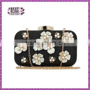 plastic flowers handmade fashion women designer ladies sling bag (C503)