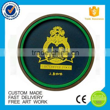 custom design round shape colorful silicon coaster