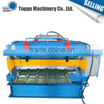 2016 custom new design glazed tile roof panel making machine