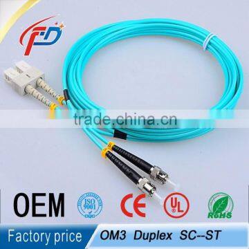 SC- ST 3m duplex multimode 10G OM3 50/125 3.0mm pvc/lszh fiber optiic