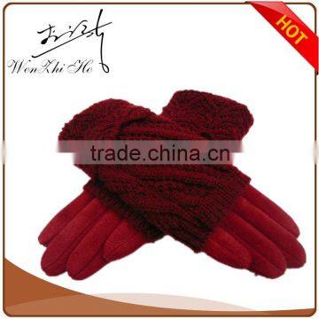 China Made 100% Wool Material Soft Touch Gloves