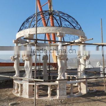 China competitive price natural stone home made gazebo design