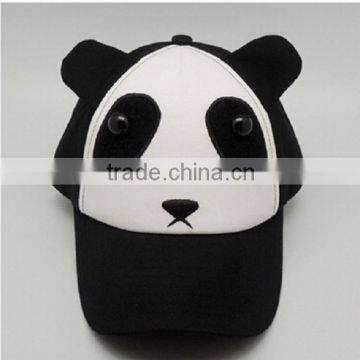 2015 lovely panda face custome 5 panel hat snapback cap