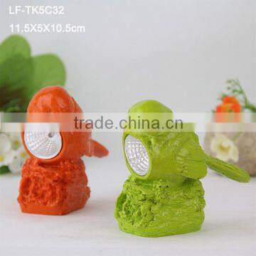 Singing bird statue solar led garden light
