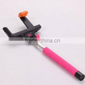 Cheapest Extendable Wired Shutter Handheld OEM Selfie Stick Monopod For Android iPhone Black