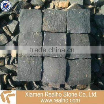 ZP black basalt cobble stone