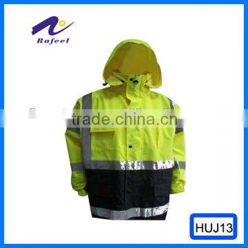 hi-vis two tone waterproof reflective jackets