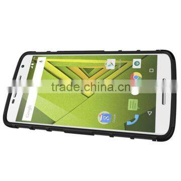 Hot! New! 2 in 1 Dual Slim Armor TPU&PC Kickstand Phone Case for Moto x Play Made in China photo-2
