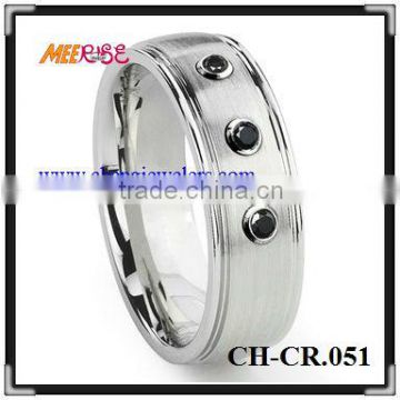 High quality fashion cobalt black stone ring for men