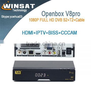 V8 PRO DVB-S2,DVB-T2,DVB-C Twin Tuner HD Satellite Receiver Support IPTV WiFi SetIP GPRS Youtube IP CCcam Receiver