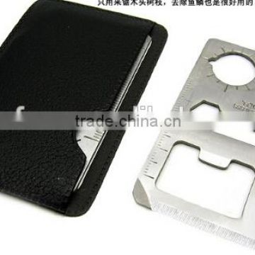 High quality portable outdoor stainless steel multifunction 11-in-1 pocket emergency card tool