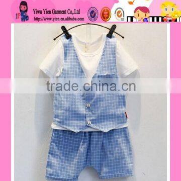 Fashion Grid Printed Summer Short Boy Clothes Alibaba Golden Supplier Cheaper Wholesale Carters Baby Clothes