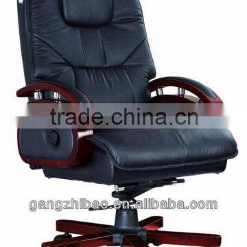 luxury wooden reclining office chair AB-303