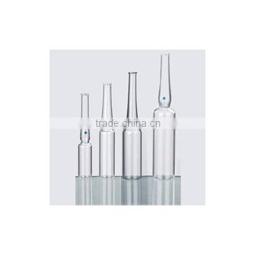 Indian standard, YBB and GMP and ISO standard USP type1 OPC with blue point type B 20ml clear glass ampoule