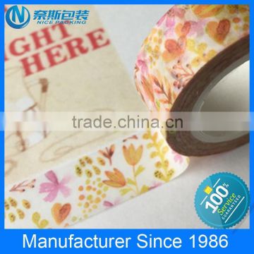 Wholesale custom gift packaging washi tape with rubber glue