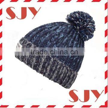 Winter Knitting Wool Slouchy Pom Pom Beanie Hat