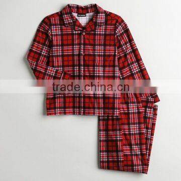 Sleepwear Fabric, Plaid Flannel Fabric, 20s*10s 40*42 100% Cotton Flannel, Pajamas Print Flannel photo-3