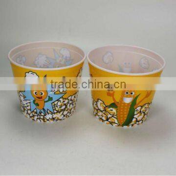 1.2L plastic round popcorn bucket with new design