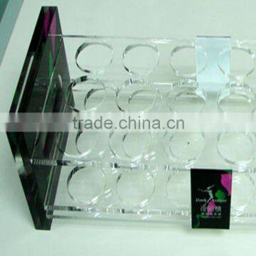 Custom acrylic wine glass display case