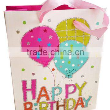 popular shining paper gift birthday bag