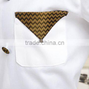 White Customized With Good Quality Double Breasted Cafe Chef Uniform